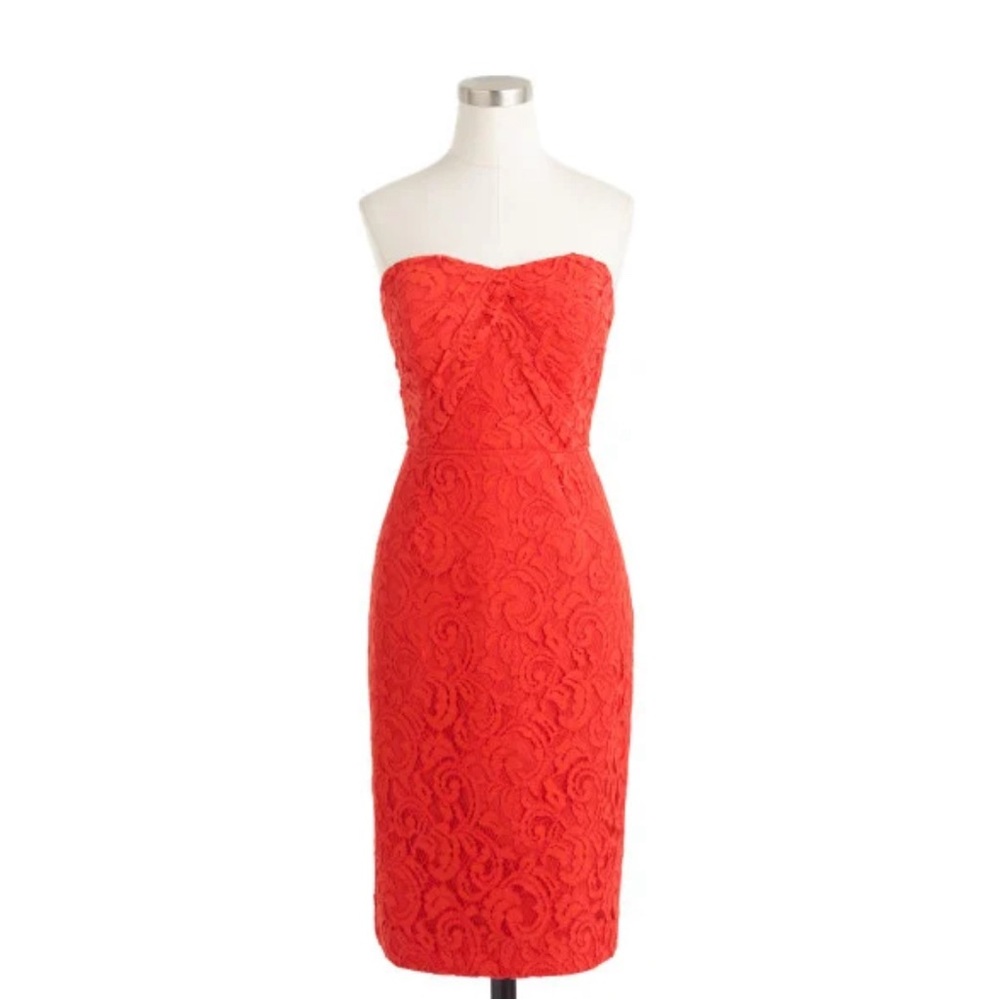 Lace coral J Crew dress size 6 flawless worn once to a wedding